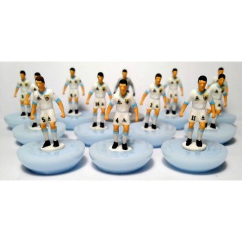 Subbuteo Andrew Table Soccer Uruguay World Cup 1986 on classic Hasbro bases